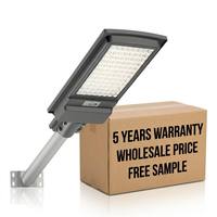 Lampe solaire LED pour rue, 120 LED, détecteur de mouvement PIR, étanche IP65, pour extérieur, route, allée, parking, directement de l'usine