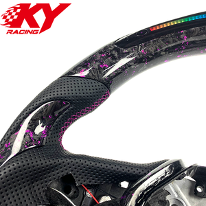 พวงมาลัยกีฬาแบบ LED RPM หุ้มหนังคาร์บอนไฟเบอร์ฟอร์จแบบกำหนดเอง เหมาะสำหรับ Infiniti Q50 Q50S Q50L Q60 Q60S - Product Image 2
