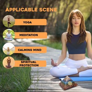 Pirámide de <span class=keywords><strong>Orgonita</strong></span> de Cristal Real de Siete Chakras, Kit de Protección y Sanación Energética, Hecho en China - Product Image 5