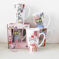 Tasse en céramique pour la Fête des Mères avec boîte cadeau, impression 'Gracias Mama Por Tu Infinito Amor' en espagnol, tasse à café, vente en gros, unité de base