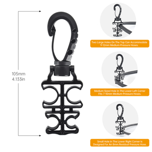 DIDEEP Scuba <b>Diving</b> Second Stage Quick-Release Buckle – Hose Retainer Clip for BCD, <b>Regulator</b> Holder for Primary/Alternate Air S - Product Image 6