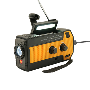 MEDING Portable Plastic Flashlight Survival Radio AM/FM/NOAA Weather Radio 4000mAh Emergency Power Bank <b>5V</b> DC Rechargeable - Product Image 1