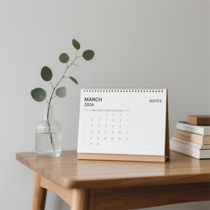 <span class=keywords><strong>Calendrier</strong></span> de bureau personnalisé 2026 permanent Flip Memo Planner avec pages inscriptibles et date - Product Image 1