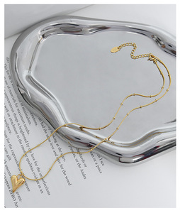 Valentine's Day Gift High End <strong>Mini</strong> <strong>Heart</strong> Choker Necklace 18k Titanium Steel Non Fading <strong>Love</strong> Pendant <strong>Heart</strong> Necklace for Women - Product Image 6