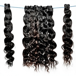 100% Unprocessed Remy Indian Temple Human Hair <b>Extensions</b> Machine Double Weft Raw <b>Cheap</b> Bodywave Black Color Bundles 8-32 Inch - Product Image 1