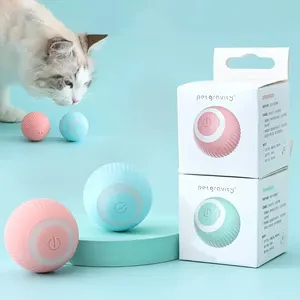 2024 New Pet Training Dog Interactive Game Led Light Electric Automatic Rolling Ball Smart Cat Toy