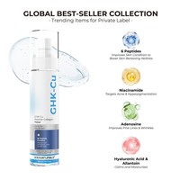 Peptide de cuivre OEM GHK-Cu, peptide de cuivre bleu tripeptide-1, peptide anti-âge, synthèse de collagène pour le visage, raffermissement et régénération de la peau