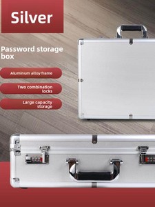 Valise en alliage d'<span class=keywords><strong>aluminium</strong></span> de 15 pouces, grande capacité de 20 pouces, avec double serrure à combinaison, pour documents, instruments et rangement domestique - Product Image 3