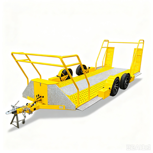 <span class=keywords><strong>Remorque</strong></span> à plateau robuste à 2 essieux avec <span class=keywords><strong>kit</strong></span> de benne basculante hydraulique en option pour le transport de machines de construction conforme aux normes - Product Image 1