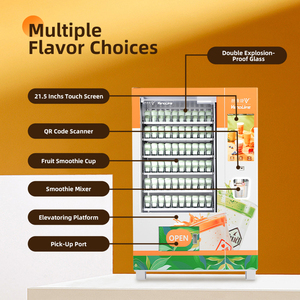 Máquina Expendedora de Smoothies de Frutas Frescas Refrigeradas Personalizada, con Gestión Basada en la Nube SDK, Monitoreo Remoto y Punto de Acceso <span class=keywords><strong>WiFi</strong></span> - Product Image 6