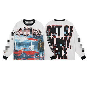 طقم نسائي من قطعتين من بيكي، ملابس الشارع بتصميم عصري، طباعة جرافيك، قميص قطني بأكمام طويلة وشورت، زي كاجوال للنساء - Product Image 6