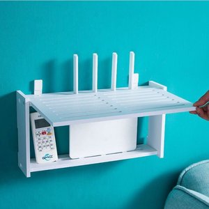 Routeur étagère montage mural WiFi routeur boîte Hider Modem couverture avec gestion des câbles multiprise organisateur boîte de rangement - Product Image 5
