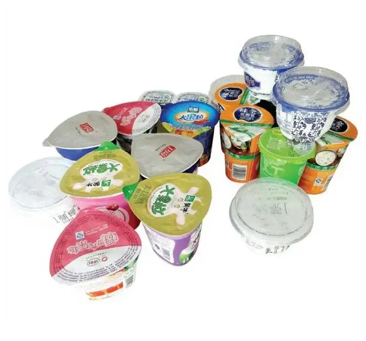 Heat Seal Alu Foil Lid Aluminum Foil Lid For Milk Bottle Sealing Lid For Yogurt Cups