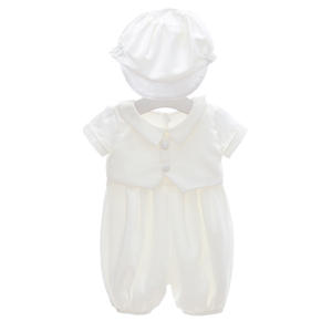 Vêtements de baptême en satin <span class=keywords><strong>pour</strong></span> bébés garçons de 3 à 24 mois, vêtements de fête <span class=keywords><strong>pour</strong></span> nourrissons, vêtements de baptême, <span class=keywords><strong>barboteuse</strong></span> <span class=keywords><strong>pour</strong></span> bébé, vente en gros - Product Image 4