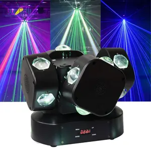 4 Köpfe RGB Laser Moving Head LED Disco Lichter Moving Heads Laser Stage Light Für Party ausrüstung