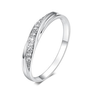 Vente en Gros Nouveau Design <span class=keywords><strong>Type</strong></span> Géométrique Or Rond Taille Brillant Bague de Mariage en Diamant - Product Image 2