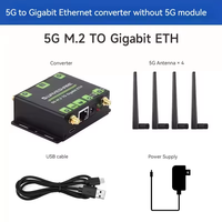 HT Hot Seller Waveshare SIM8262/RM520 Modul 5G M.2 ke Konverter Gigabit Ethernet Mendukung SIMCom/QUECT E L untuk Komunikasi