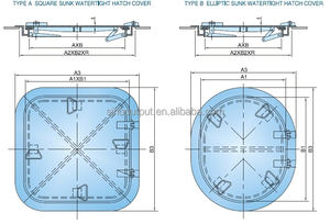 Couvre-<span class=keywords><strong>trappe</strong></span> étanche à l'eau et aux intempéries en aluminium Sinooutput, petit modèle en acier inoxydable, formes carrées et rondes, haute qualité - Product Image 4