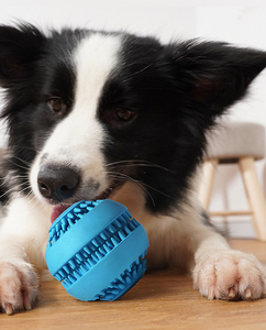 Custom Eco-Friendly Rubber Interactive Slow Feeder Puzzle <b>Ball</b> <b>Dog</b> Chew Toy Squeaky Teething Non-Toxic Teeth Cleaning - Product Image 3
