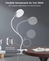 Lampe de table d'étudiant à col de cygne rechargeable par USB avec lumière de lecture Lampe de lecture de bureau à pince flexible pour chambre à coucher Produit de maison intelligente