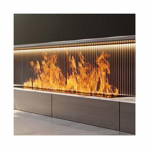 <span class=keywords><strong>Cheminée</strong></span> à vapeur ultrasonique à simulation <span class=keywords><strong>de</strong></span> flamme réelle, hauteur <span class=keywords><strong>de</strong></span> flamme réglable, télécommande, sécurité pour l'affichage en centre commercial - Product Image 1