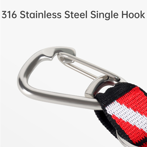 Scuba Diving Accessories 316 Stainless Steel Single Diving <b>Hook</b> Nylon Webbing Gear <b>Clip</b> With Double D Ring For Snorkeling - Product Image 3