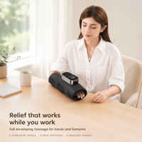 Masseur pour les mains avec chaleur et 5 niveaux de force pour la relaxation des mains, des bras et des mollets