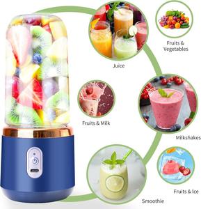 Licuadora Portátil Recargable por USB con Cuchilla de Acero Inoxidable de 400 ml para Frutas, Hielo y Smoothies, Diseño Antiderrames y Silencioso para Exteriores y Automóvil - Product Image 2
