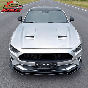 Compatible con Ford Mustang Ecoboost 2018-2023, Labio de Parachoques Delantero Estilo IKON, Negro Brillante - Product Image 2