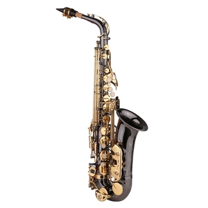 Saxophone alto en Mi bémol, saxophone en la nickelé avec gravure, clés en nacre, instrument à vent en bois avec étui de transport - Product Image 1