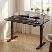 Bureau debout commercial en bois vintage avec cadre en fer, réglable en hauteur, durable