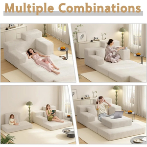 Sofá Cama Inflable Portátil, Chaise Longue, Sofá de Dos Plazas, Espuma de Alta Densidad, Reposabrazos para Sala de Estar y Dormitorio - Product Image 5