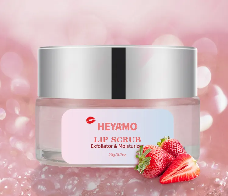 HEYAMO Lip Scrub Organic Tool Free Makeup Vanity Manufacturers Lip Care Sugar Scrub Beauty Products Wholesale Lip Sleeping Mask
