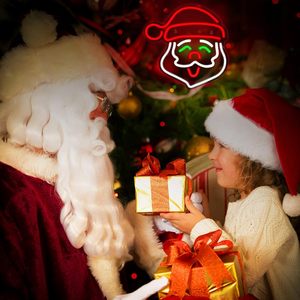 Santa Claus neon light colorful LED wall decoration light indoor party club <b>sign</b> indicator light atmosphere light luminous <b>sign</b> - Product Image 5