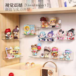 Pop Mart Display Stand Small Transparent Single Layer Wall Mounted For Blind Box Figurine Storage Living Room Rack - Product Image 5