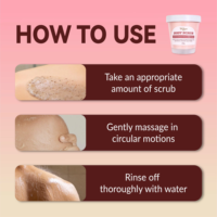 Gommage corporel Wishgan, texture crème glacée, exfoliant doux, nourrissant, nettoyage en profondeur pour une peau radieuse et lisse