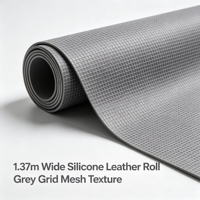 Rouleau de cuir synthétique gris durable en silicone, anti-rayures, au toucher doux, pour projets d'habillage et de décoration intérieurs