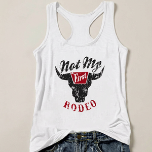 Camiseta sin mangas personalizada para mujer, estilo vintage, con estampado floral, de algodón transpirable, estilo racerback, informal, para verano, playa, fitness - Product Image 1