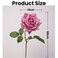 Bunga Mawar Latex Tiruan Berkualitas Tinggi Sentuhan Asli Warna Dusty Pink Coffee untuk Dekorasi Pernikahan Grosir