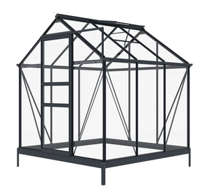6x6FT grande taille graines plantation serre de plain-pied en plein air avec cadre en aluminium solide et bâtiment de jardin en verre épais - Product Image 3