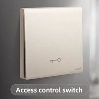 Untuk Tombol Keluar Sakelar Dinding Kontrol Akses Model Pembuka Pintu Panel Besar yang Dapat Melepaskan Diri Sendiri F6 10A 220V Asli