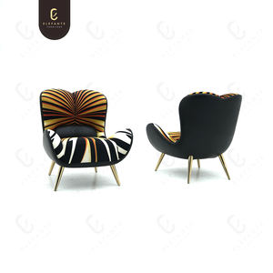 Sillones de Lujo Discreto para Sala de Estar, Muebles de Alta Gama, Estilo Similar al Diseño Italiano, Sillón de Tela con Respaldo Alto - Product Image 3