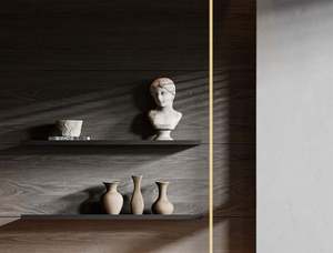 Gabinetes de Cocina de Madera Maciza de Alta Gama en Color Negro con Grano de Madera e Isla - Product Image 3