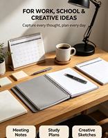 Carnet à spirales minimaliste très vendu, personnalisable avec logo, pour bureau et école