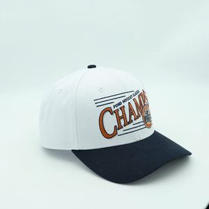 Gorras de Béisbol de 6 Paneles con Visera Curva de Algodón Personalizadas de Buena Calidad, en 2 Tonos de Color, con Logotipo Bordado Plano - Product Image 3