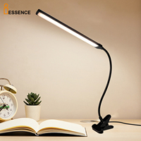 Lampe de bureau LED à col de cygne flexible, réglable, multifonction, avec clip USB, en plastique écologique, pour salon européen, pour manucure