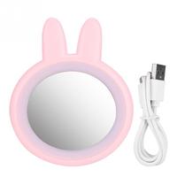 L07 Anneau lumineux LED pour chat, mini, en plastique, 5500K, portable, rechargeable USB, 3 modes, SOS, miroir de maquillage pour selfie