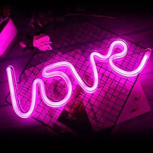 New Product 2024 Advertising Business Neon Sign Acrylic Love Light Outdoor Party Crazy In Love Silicon Neon Light