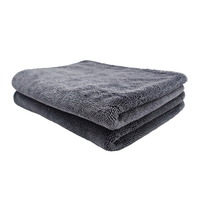 Serviette de séchage automobile en microfibre super absorbante sans bords 1300 GSM, double face, boucles torsadées, séchage rapide, tissage uni pour le detailing automobile