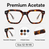 Lunettes anti-lumière bleue classiques à monture carrée en acétate, unisexe, style rétro, verres haute qualité, polyvalentes, pour ordinateur, modèle optique